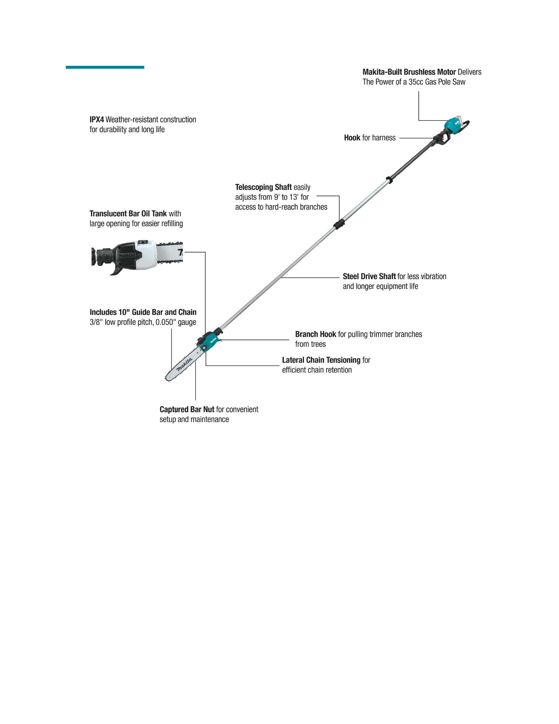 Rental store for 40v 10  TELESCOPING POLE SAW to 13 feet in Santa Cruz CA